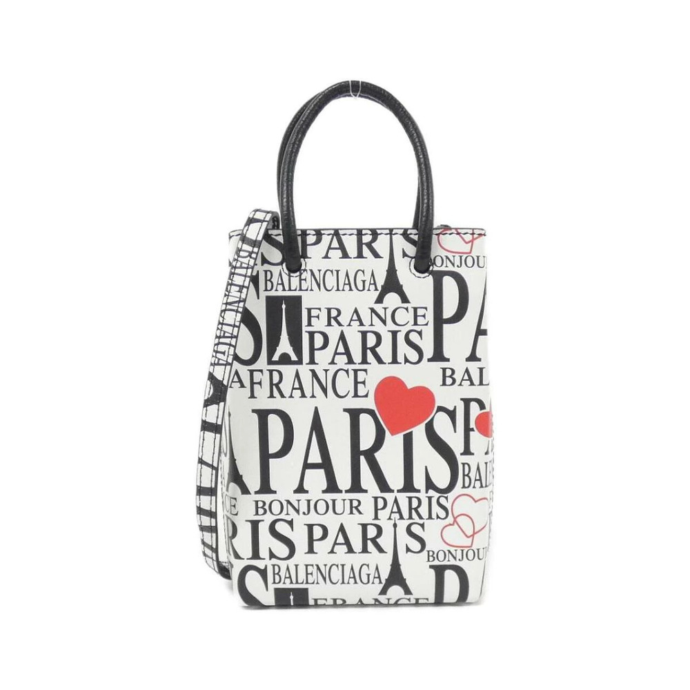 Balenciaga Bonjour Paris Shopping Phone Holder Bag